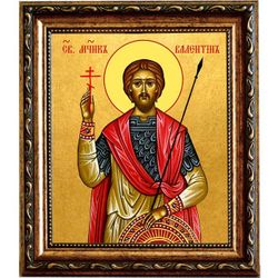 Валентин Доростольский Святой мученик. Икона на холсте.