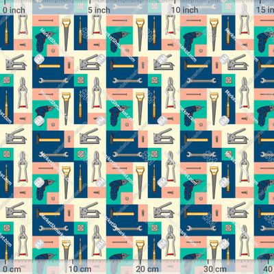 Набор инструментов на геометрическом фоне by tata_kutischeva 588 DPI