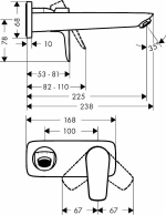 Смеситель для раковины Hansgrohe Talis E 71734670