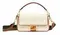 Сумка Fendi Baguette из холщовой ткани Ff белого цвета
