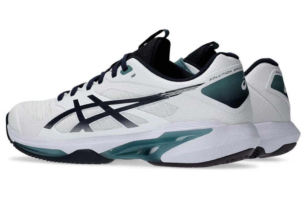 Мужские кроссовки теннисные Asics Solution Speed FF 4 Clay - white/midnight