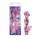 Вибромассажер с металлической дугой в головке - 13 см. (Цвет: розовый)