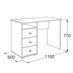 Стол письменный Омега-18 ясень анкор тем/ясень анкор свет