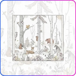 Фотообои детские Лесные животные 300х270 см Luxury Walls AM38303