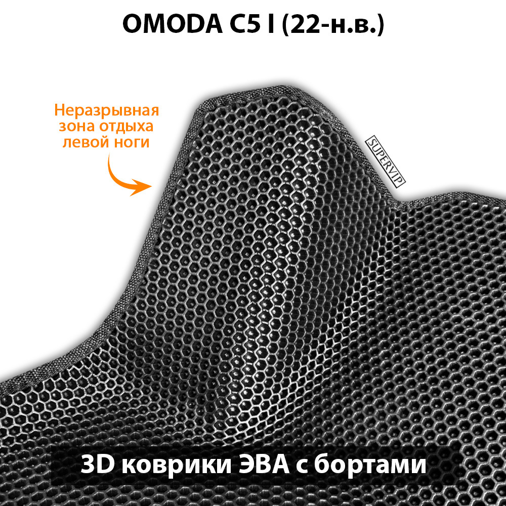 Передние автомобильные коврики ЭВА с бортами для OMODA C5 I (22-н.в.)