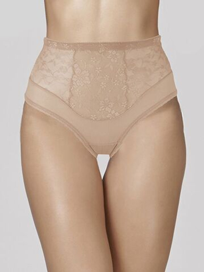 Трусы-утяжки со средним уровнем коррекции в области живота (Размер: XL) (Цвет: бежевый)