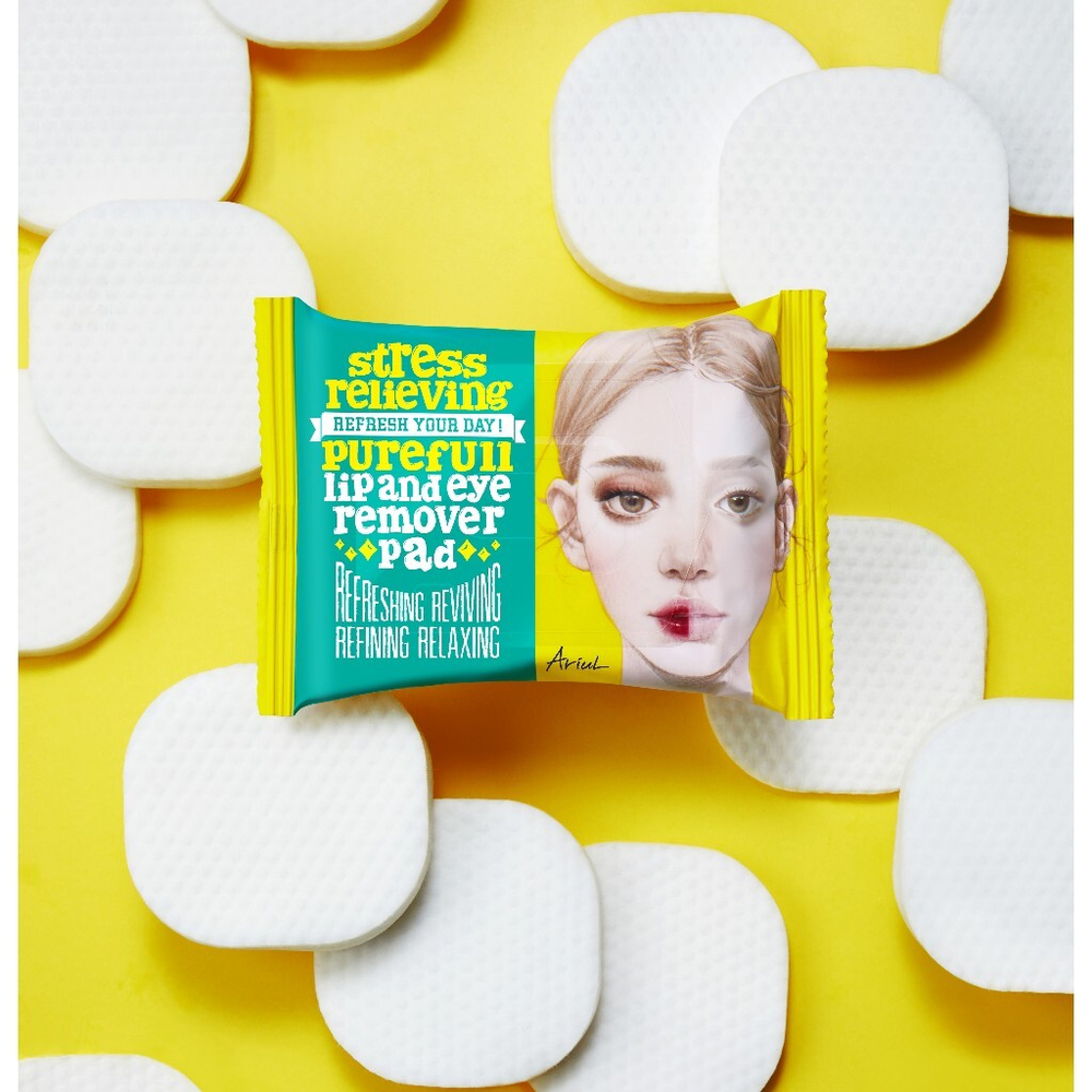 Ariul - Stress Relieving Purefull Lip & Eye Remover Pad 30шт