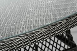 "Дольче" обеденная группа из искусственного ротанга, цвет графит