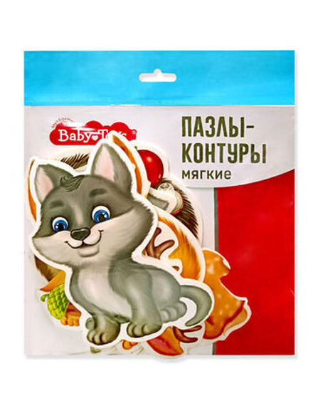 Пазлы контурные 6в1 до 250*100мм "Первые пазлы" мягкие