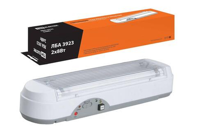 Светильник аварийный ЛБА 3923 непостоянный автономный, 3 ч., 2х8 Вт TDM (снят с производства)