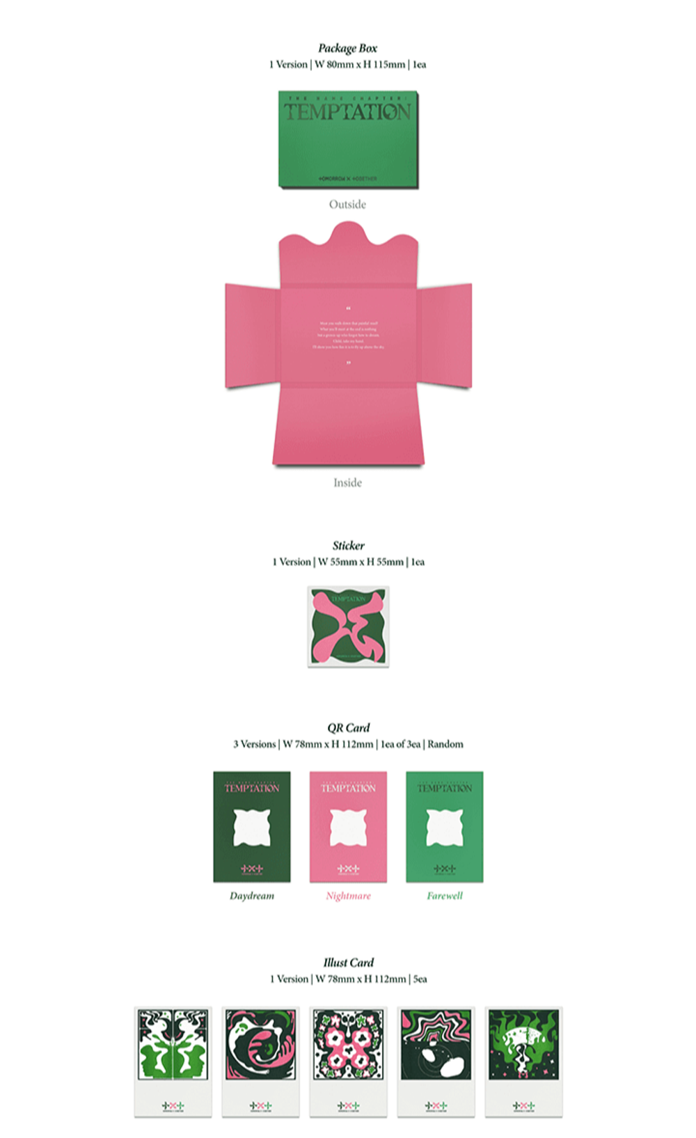 Альбом TOMORROW X TOGETHER (TXT) - [THE NAME CHAPTER : TEMPTATION] (Weverse Albums ver.)