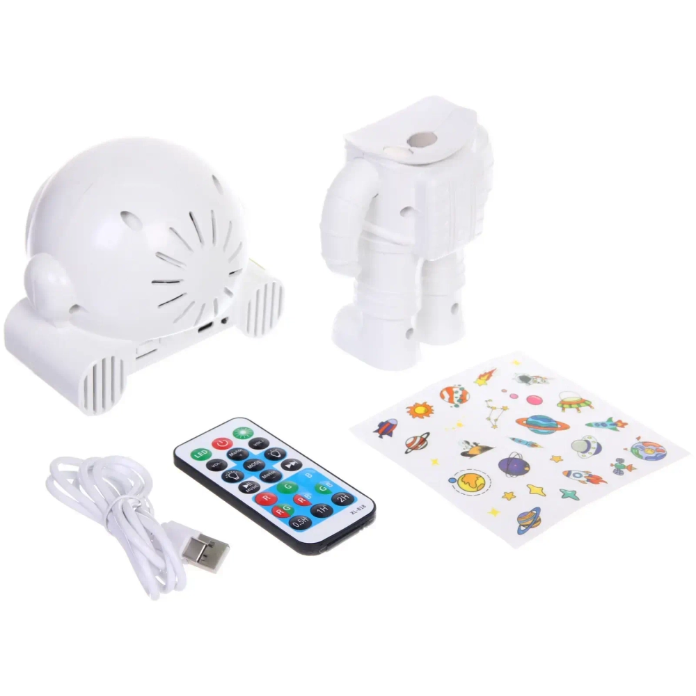 Световой прибор Лазер «Космонавтика» 20*11,5*10 см, Bluetooth, TF Card, пульт д/у, питание от USB (Type-C)