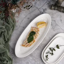 Блюдо овальное 40*16 см белое фарфор P.L. Proff Cuisine [1]
