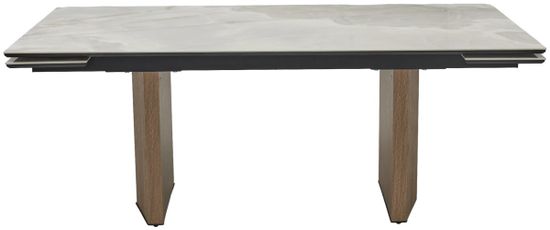 Стол МОЦАРТ 200 REX 769925, Бежевый мрамор, керамика / Дуб монтана
