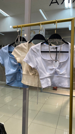 Топы Lumina с инкрустированным стразами шнурком