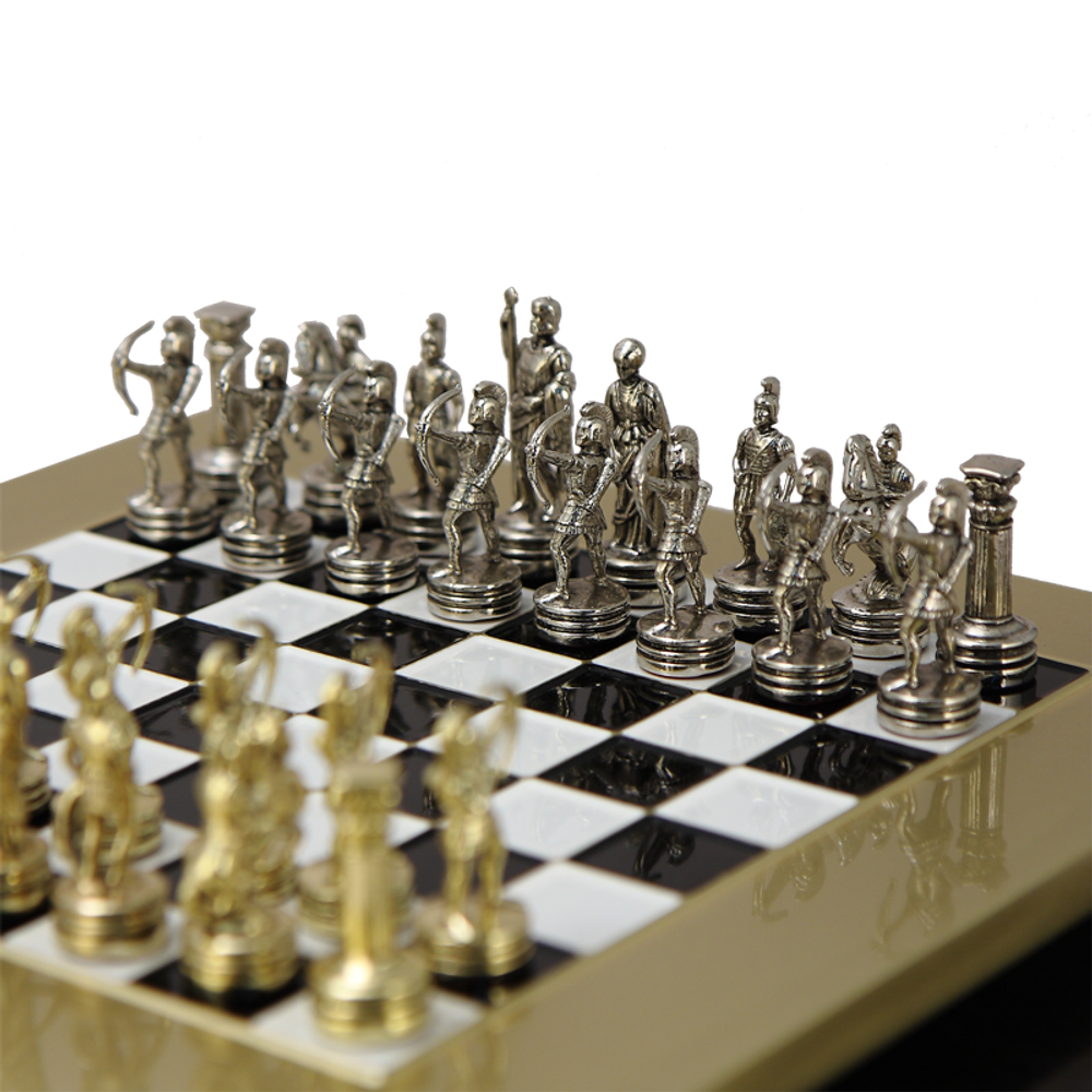 Manopoulos Шахматы с фигурами из бронзы Античные войны