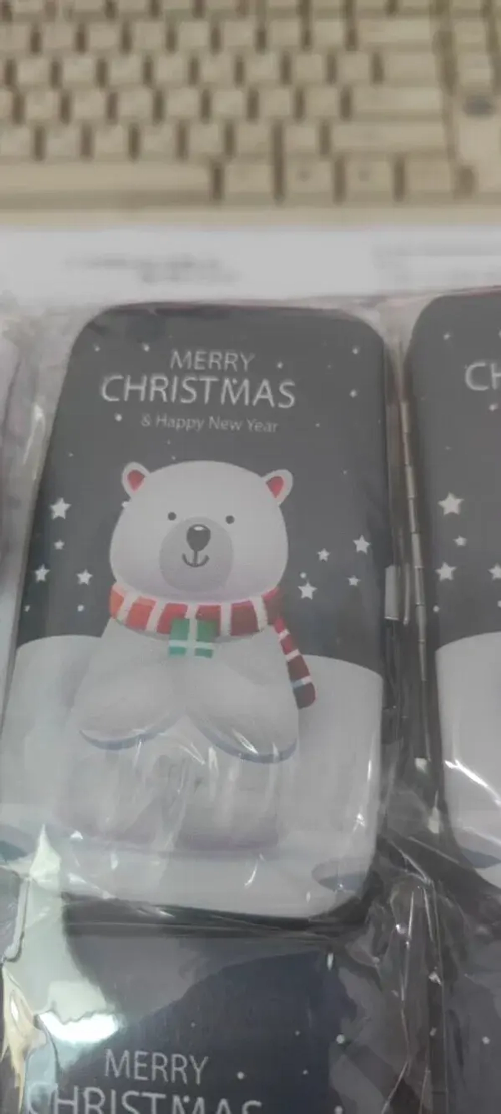 Набор для маникюра в футляре 6 предметов «New Bon Salon - Медвежонок Вайт»,11*6,5см