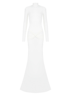 Платье Americano с длинным рукавом, белый