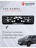 Рамка для номера с подсветкой. OMODA.