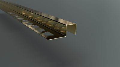 Наружный профиль для керамической плитки ZKU, нержавеющая сталь полированная