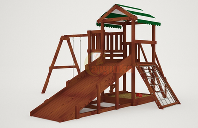 Детская площадка Савушка Мастер 2 (Махагон) 4 сезона