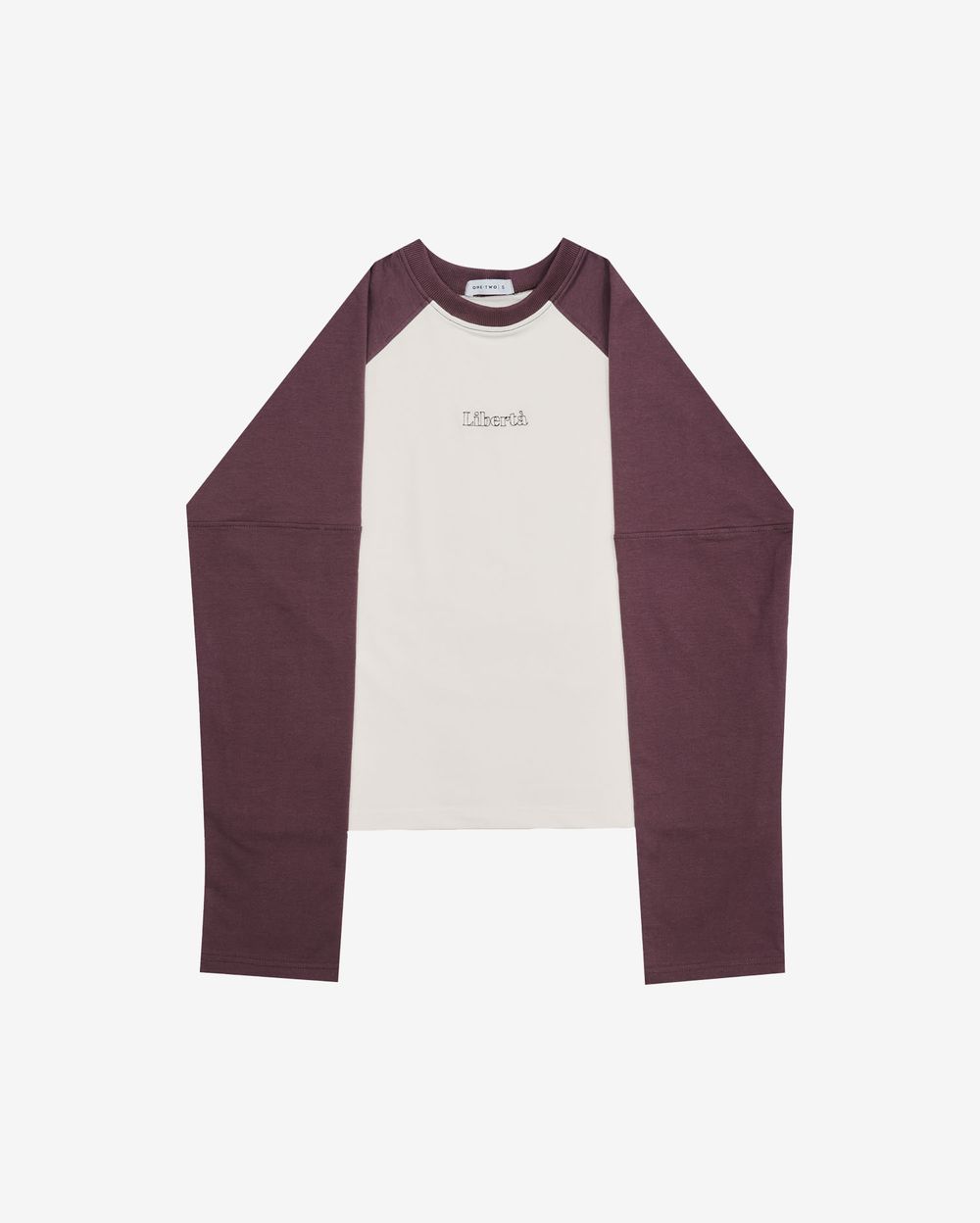 Лонгслив One Two Raglan Duo Catawba Grape