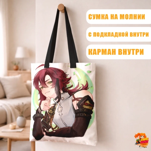 Сумка шоппер с принтом Genshin Impact
