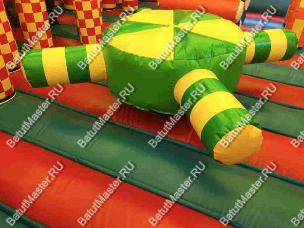 Коммерческий надувной батут "Сказочный комплекс" с крышей 2, 12,8*8*6 м