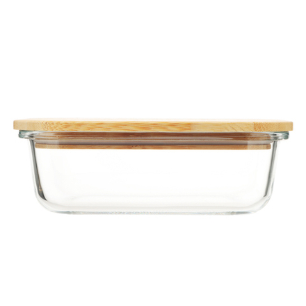 VETTA Контейнер для продуктов 600мл, крышка бамбук, жаропрочное стекло