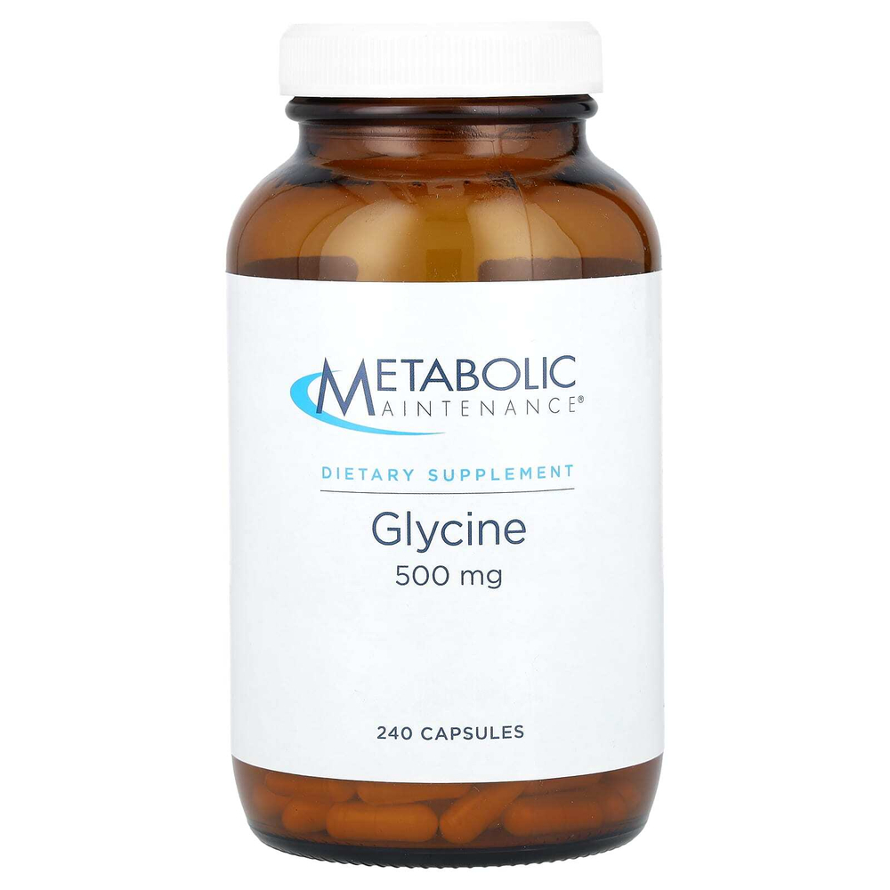 Metabolic Maintenance, глицин, 500 мг, 240 капсул
