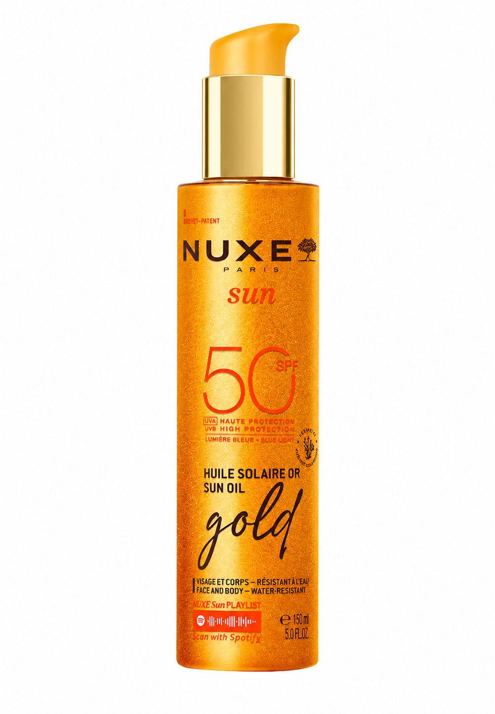 Nuxe SUN GOLD Масло мерцающее золото SPF50