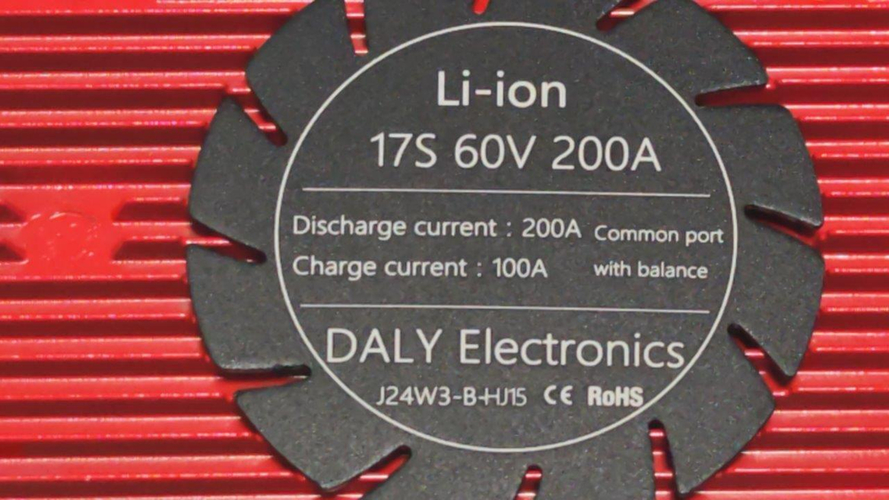 Плата контроля BMS Li-ion 17S 60V 200A
