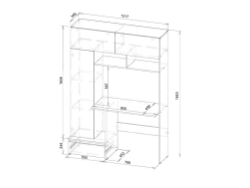 Некст 1 комплект Дуб Золотой/Белый