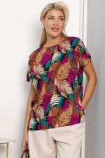 Блуза Кармен (желто-розовая) Б13723-30М LT Collection