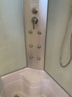 Душевая кабина RIVER  DUNAY 120/80/44  MT R 120х80 см,  матовое стекло, поддон высокий, радио, правосторонняя