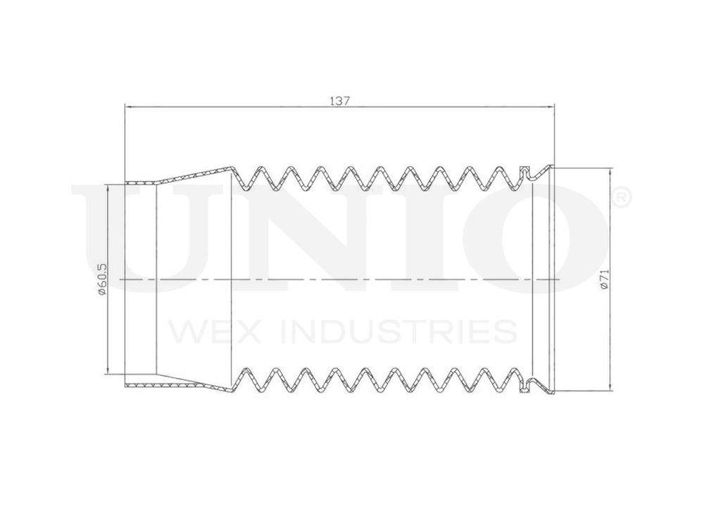 Пыльник заднего амортизатора UNIO DUC-10005