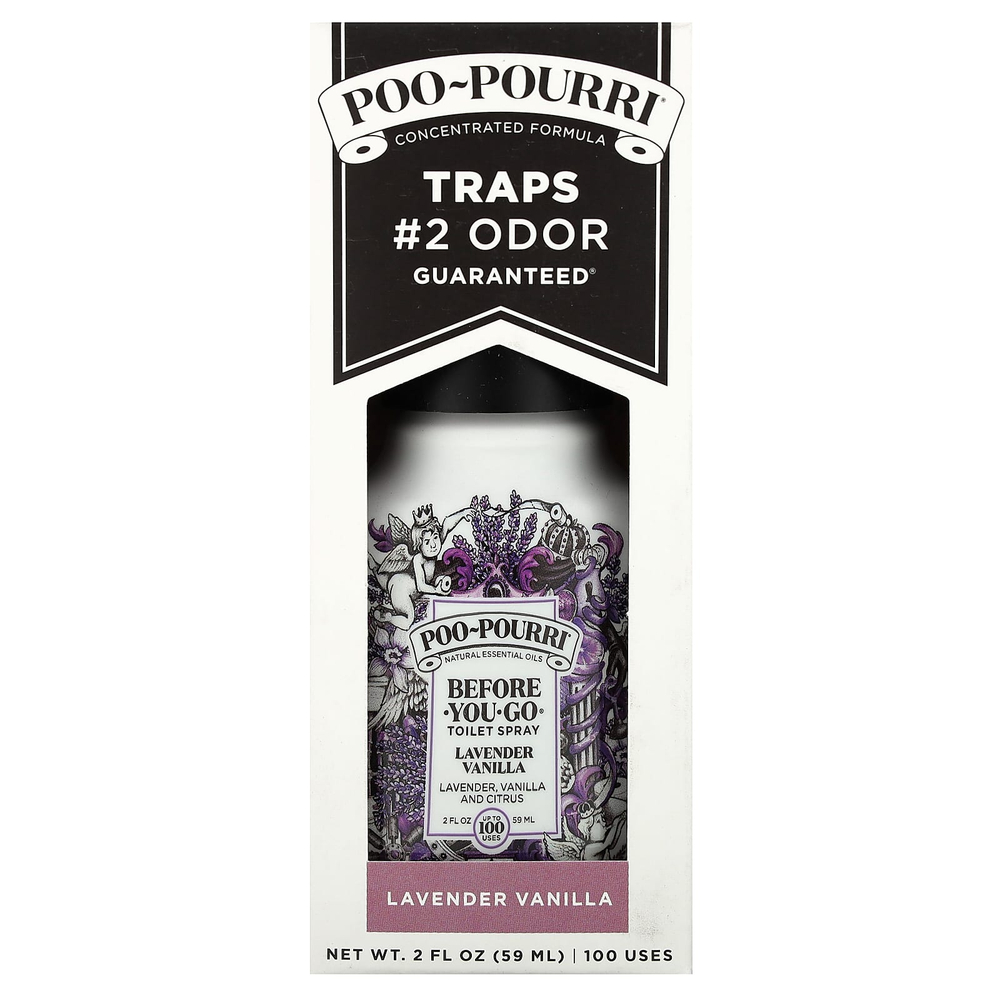 Poo-Pourri, Туалетный спрей Before-You-Go, лаванда и ваниль, 59 мл (2 жидк. унц.)