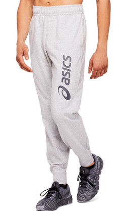 Мужские теннисные штаны Asics Big Logo Sweat Pant - mid grey heather/dark grey