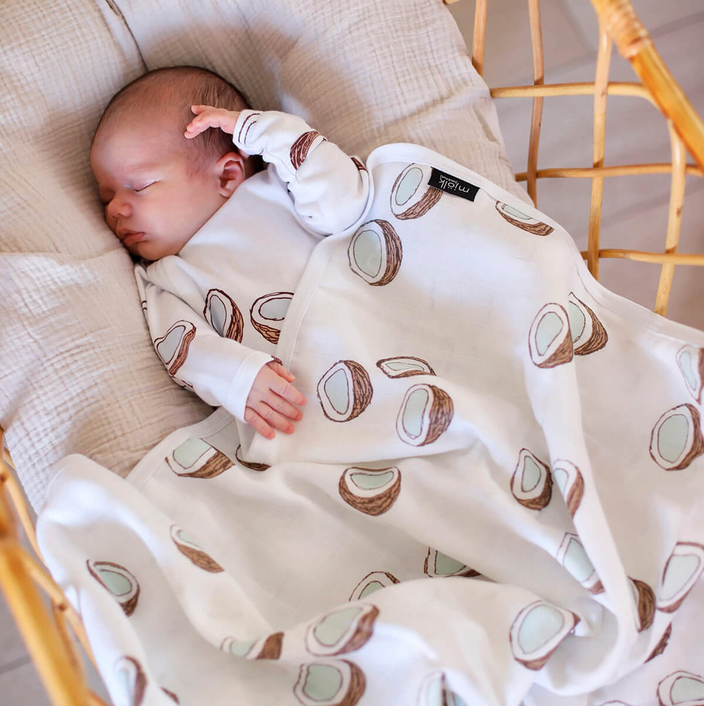 Муслиновое лёгкое одеяло Mjölk Кокосы