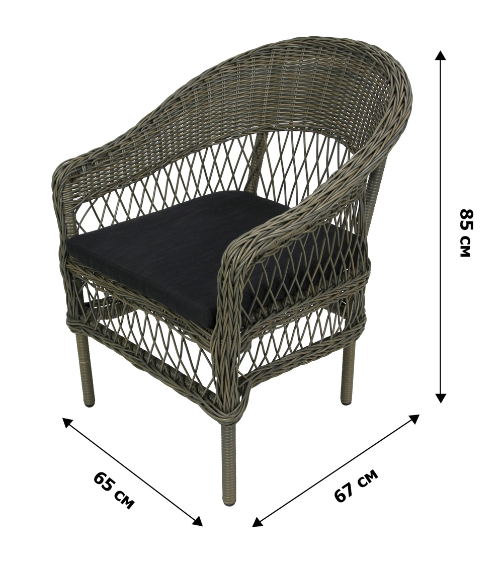 Набор мебели Garden Story Бейхан 1 уп. (светло-коричневый, подушки серые)