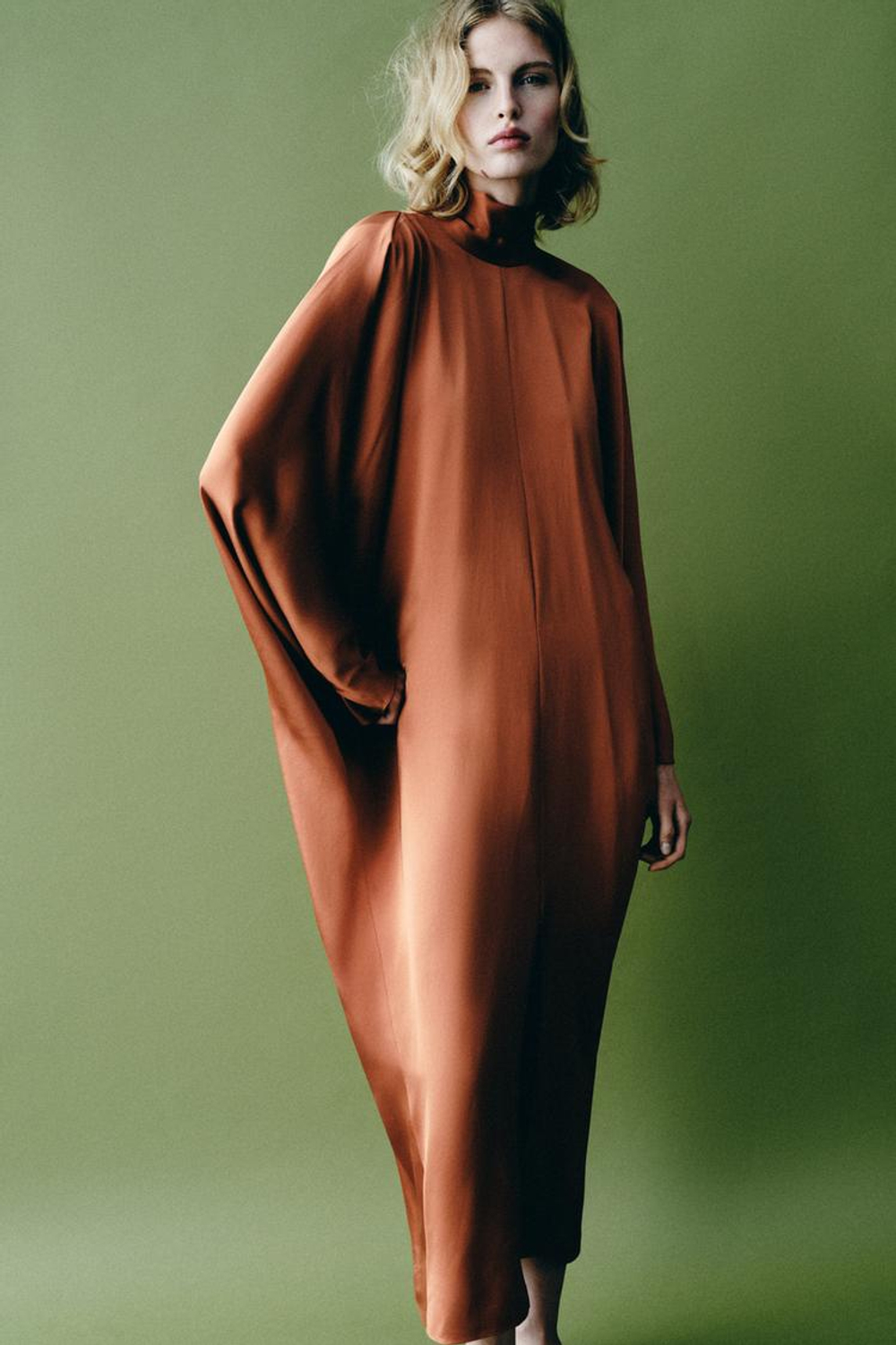 ZARA ПЛАТЬЕ-ТУНИКА ZW COLLECTION, МЕДНЫЙ