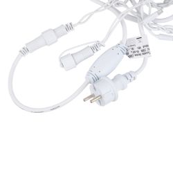 ULD-B3010-200-SWK WARM WHITE IP67 Бахрома светодиодная со статическим свечением. 3м. Соединяемая. 200 светодиодов. Теплый белый свет. Провод белый. TM Uniel.