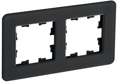 BRITE Рамка 2-местная РУ-2-2-Бр стекло черный RE IEK