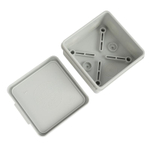 Коробка распределительная под монтажный пистолет Промрукав 80х80х40 мм серая