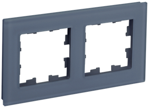 BRITE Рамка 2-местная РУ-2-2-Бр стекло маренго матовый IEK