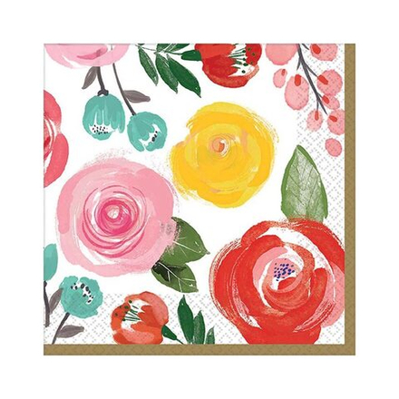 Салфетки малые Цветочный Вальс, 16 шт, 25х25 см