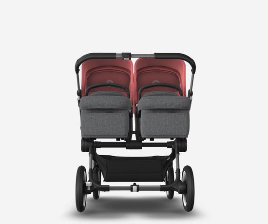 Коляска для двойни 2 в 1 Bugaboo Donkey 5 Twin Sunrise red/Grey melange/Graphite