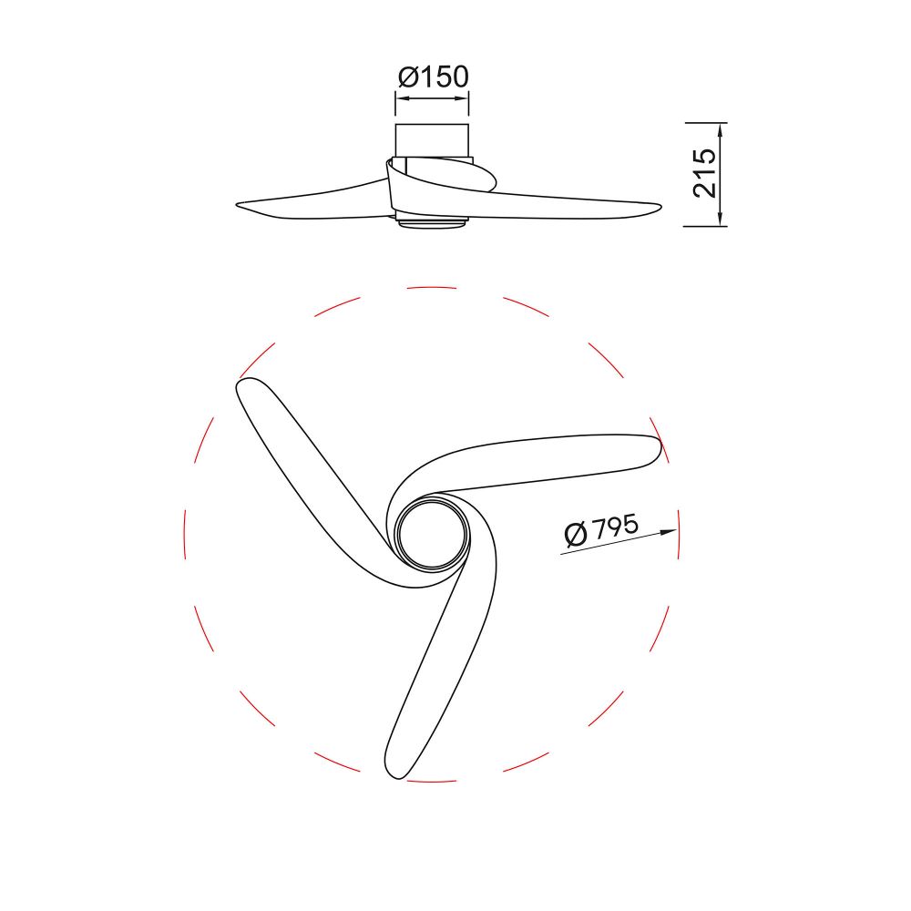 9061 Люстра потолочная-вентилятор GROENLAND XS