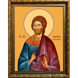 Адриан Ванейский, Кесарийский (Палестинский) мученик. Икона на холсте.