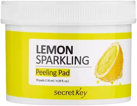 Secret Key пилинг-диски для лица Lemon sparkling peeling pad, 70 шт.